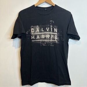 Calvin Harris Black Short Sleeve T Shirt Women’s Tultex Tag 2013 Adult